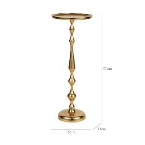 Mesa Consola con Pedestal de la Colección Imperial Metal, 57 cm, Diseño Tradicional para Entrada o Sala de Estar - Product Image 1