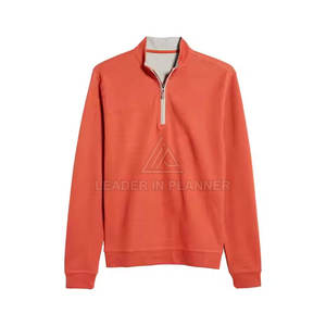 Sudaderas ligeras de diseño personalizado, de color sólido, con media cremallera, de alta calidad, a precio económico, básicas, para hombre. - Product Image 5