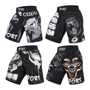 กางเกง MMA พิมพ์ลายแบบ Sublimation คุณภาพสูงสำหรับทุกเพศ ขายส่ง ผ้าสแปนเด็กซ์/โพลีเอสเตอร์ ชุดกีฬาศิลปะการต่อสู้ ยืดหยุ่นได้ ชุดคาราเต้ - Product Image 2