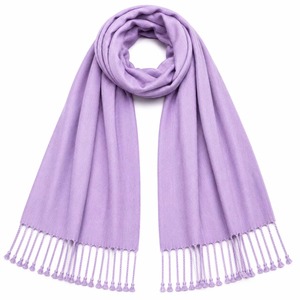 Chal de invierno de viscosa refinada tipo pashmina - Abrigo cálido con borlas para clima frío, ideal para uso formal y diario - Product Image 2