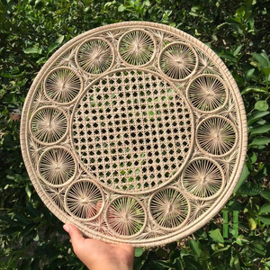 2026 New Design <b>Paper</b> Rope Placemat Vintage Round Woven Table Mat Eco-friendly Heat Insulation Coaster Natural Home Decor - Product Image 4