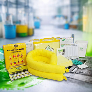 Kit de respuesta a derrames químicos de 20 litros con bolsa flexible para laboratorio, fábrica y respuesta a emergencias industriales, derrames de ácidos y solventes. - Product Image 3