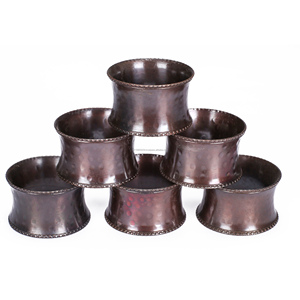 Hot Selling Luxury Napkin Rings Antique <b>Copper</b> Design with Wood Iron Indian Manufacturer for Wedding Parties Dining <b>Table</b> Decor - Product Image 2