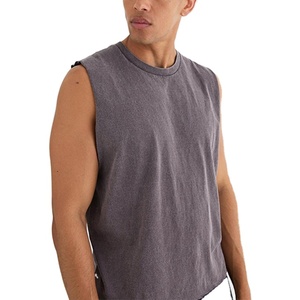 Hot Selling <b>Slim</b> Fit Wholesale Sports Summer High Quality Lightweight Breathable Quick Dry Custom Logo Design Men's Tank Top - Product Image 5