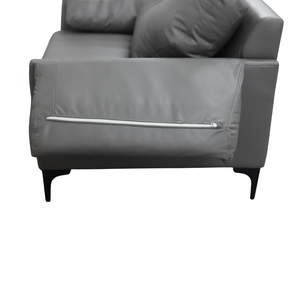 Sofá Moderno de 1 Plaza Tapizado en Cuero con Estructura de Madera, Respaldo Acolchado y sin Brazos para Sala de Estar - Product Image 6