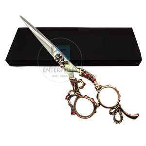 Ciseaux de barbier en acier inoxydable de marque privée, outils de coupe de cheveux durables de haute qualité, vente chaude, fabriqués en usine - Product Image 3