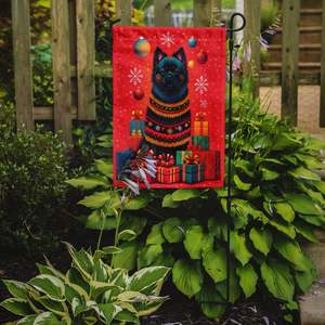 Bandera de jardín de Navidad de vacaciones de Spitz alemán, bandera decorativa Multicolor para patio, ilustraciones para patio, camas de flores - Product Image 2