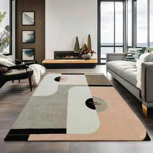 พรมไม้ไผ่ผ้าไหมดีไซน์หรูหราหรูหราพรีเมียมสำหรับตกแต่งบ้านพรมขนสัตว์ทำมือปักลายกองเทคนิคสูง - Product Image 3