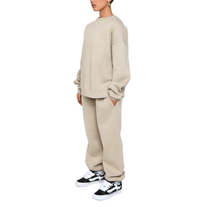 Conjunto Deportivo Casual para Mujer de Alta Calidad, Color Sólido, 100% Algodón/Poliéster, Transpirable, de Longitud Completa - Product Image 6