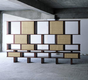 Étagère en bois massif de style Mid-Century, vitrine ouverte, séparateur de salon et chambre, unité de rangement en bois – Vente en gros - Product Image 2