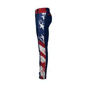 Baseball Pants For Boys <b>Red</b> Color <b>Belt</b> Loops Snap Closure Comfortable Navy Blue Color Softball Pants With Sublimation Design - Product Image 4