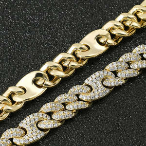 Handmade Customized Fully <b>Iced</b> <b>Out</b> Moissanite Diamond Miami Cuban Link Chain Necklace in Gold for Men Wedding Party - Product Image 5