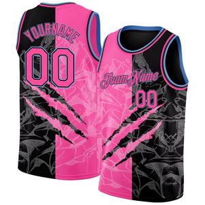 Uniformes de basketball pour hommes imprimés par sublimation en gros, noms d'équipe personnalisés, design de lettres sur le devant, matériau Spandex/Nylon, sans manches - Product Image 2