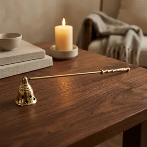 Hand Crafted Metal Brass <b>Candle</b> Snuffer <b>Wick</b> Extinguisher Vintage <b>Candle</b> Accessory for Home Decor Church Aromatherapy - Product Image 5