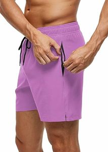 Shorts de Baño para Hombre con Rayas Frontales, Sublimación, Spandex/Poliéster, Secado Rápido, Cintura con Cordón, Largo Medio, Casual - Product Image 2