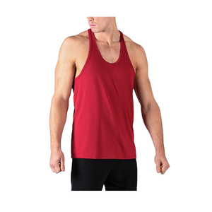 Latest Design Men's Gym Singlets Tank Tops 100% Polyester Quick Dry <b>Stringer</b> Bodybuilding Front Logo - Product Image 5