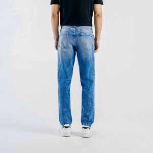 Jeans à jambe droite en denim brut, style streetwear, 100% coton, livraison rapide, pantalon en denim pour homme - Product Image 2