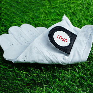 Gant de golf en cuir blanc, longueur poignet, respirant, style sportif, pour usage sportif - Product Image 6