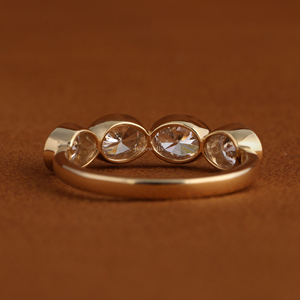 Anillo de Diamantes CVD para Mujer, Engaste de Bisel, Oro Sólido de 14k, Anillo de Compromiso con Diamante de Laboratorio, Certificado IGI, Anillo de Diamantes de Oro - Product Image 2