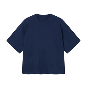 Camiseta Oversize de Hombre con Hombros Caídos, Algodón Pesado Premium, Estilo Urbano Casual, Camiseta Lisa para Marca Privada con Logotipo Personalizado - Product Image 1