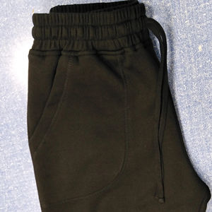 Pantalon de jogging d'hiver pour homme, couleur unie, 100% coton respirant, avec taille élastique et cordon de serrage réglable - Product Image 2