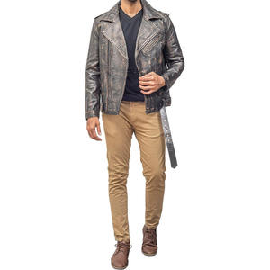 Chaqueta de Cuero para Hombre con Cuello Alto, Nueva Llegada, Calidad Premium, Venta al Por Mayor, Tallas Grandes, para Uso en Exteriores - Product Image 6