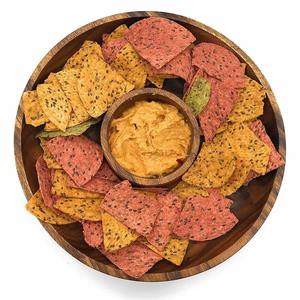 Bandeja Redonda de Madera de Acacia de Primera Calidad para Servir Aperitivos y Bocadillos, Precio de Fábrica - Product Image 4