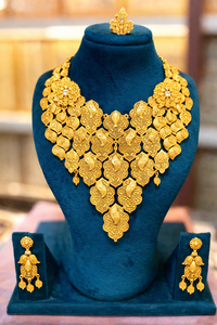 Conjunto de Joyería para Novia Chapado en Oro de 24K con Circonitas, Estilo Vintage, el Mejor Compra del 2024 - Product Image 3