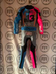 Traje de Motocicleta de Cuero Estampado Resistente, Talla Grande |   Traje de Carreras para Hombre |   Protectores Reforzados CE para Motociclismo y Automovilismo - Product Image 2