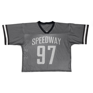 เสื้อลาครอสโอ๊คริดจ์ซัมเมอร์ 29 แบบตาข่าย คอวี แขนสั้น สีเทา เหลือง น้ำเงินลายทาง ระบายอากาศได้ดี ผลิตจากโพลีเอสเตอร์ รับสกรีนโลโก้ - Product Image 5