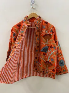Chaqueta de terciopelo Suzani de lujo, abrigo bohemio bordado a mano, chapan uzbeko, ropa exterior textil tradicional, 100% algodón, otoño/invierno - Product Image 4