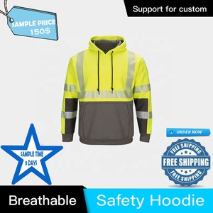 เสื้อฮู้ดสะท้อนแสงแบบมองเห็นได้ชัดเจนสำหรับงานก่อสร้าง - Product Image 3