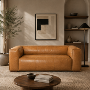 High Quality Genuine Leather 3 Seater Sofa Brown Couch with Durable Wooden <b>Frame</b> and Legs for Stylish Living Room Seating - Product Image 1