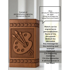 High-Quality Wooden Urn with Gloss Finish for Funeral Use urn Memorial Keepsake by AYAANS - Product Image 5