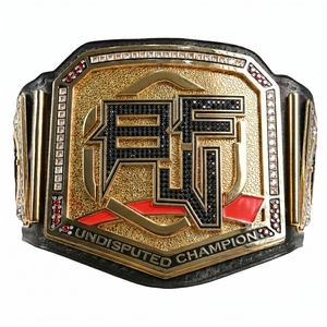 Ceinture de champion indiscuté Roman Reigns, plaquée or, décorée de strass, boucle en plaque, style décontracté, ceinture en cuir - Product Image 1