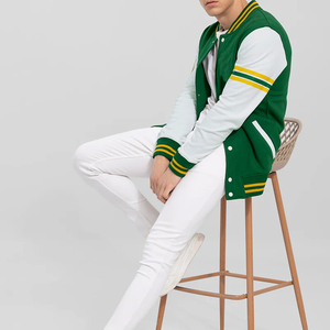 Custom Varsity <b>Jacket</b> Plus Size For <b>Men's</b> Letterman <b>Long</b> Sleeve And Collar Stand High Quality Cheap Price - Product Image 4