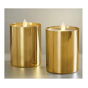 Venta al por mayor de fábrica: Tarro de metal redondo dorado personalizado para velas, tarro de acero inoxidable - Product Image 4