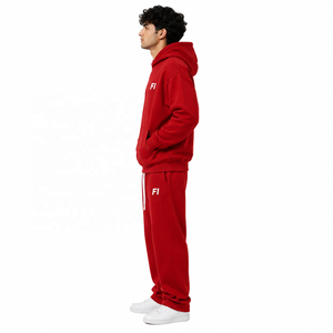 Fabricant en gros de survêtements personnalisés OEM, ensembles de sweats à capuche et de pantalons de jogging à double ceinture, survêtements pour hommes adultes, streetwear en gros - Product Image 4