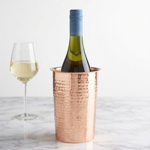 Modern Embossed Olive Branch Metal Wine Chiller <b>Bucket</b> Antique Silver Stainless Steel <b>Champagne</b> <b>Ice</b> <b>Bucket</b> With Ring Handles - Product Image 6