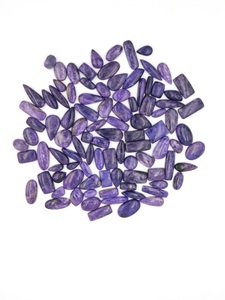 Pierre de Charoïte Naturelle Cabochon Polie Violette, Pierre Précieuse Non Montée pour la Fabrication de Bijoux, Certifiée par un Certificat Tierce Partie, Lot au Kilo (kg) - Product Image 2