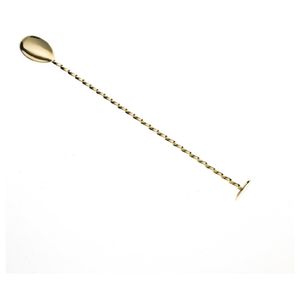 Cuillère à cocktail essentielle en métal, manche long, en acier inoxydable, outil de mélange pour boissons, équipement de barman pour bars et restaurants - Product Image 2