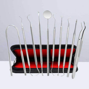 10-PC Oral Care Hygiene Kit Meta Plaque Remover <b>Teeth</b> <b>Cleaning</b> <b>Tools</b> Set Tartar Picks <b>Tooth</b> Tongue Scraper by Blush Surgical - Product Image 1