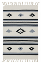 Tapis de table rectangulaire MANGALICK en coton tissé à la main, motif floral moderne, 950 GSM, lavable, pelucheux, réversible, trois couleurs, vente en gros