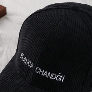 Gorra de Pana Blanca Chandon con Cierre a Presión, Unisex, Diseño Personalizado con Logotipo Bordado, 6 Paneles, Ajustable, Casual, Primavera-Otoño - Product Image 5