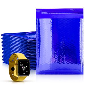 Blu metallizzato 5X9 pollici Bubble mailer 25 Pack impermeabile buste imbottite cose fragili spedizione Foil borse - Product Image 1