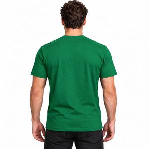 Camiseta de Manga Corta para Hombre, Cuello Redondo, Verde, 100% Algodón, Ecológica, Corte Holgado, Tela Oxford, Informal - Product Image 2