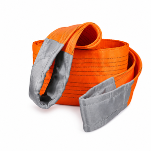 Sangle de levage Provina Double Eyes en polyester 2 plis, charge de travail 10T, longueur personnalisable, prix usine, sangle souple pour l'exportation - Product Image 1