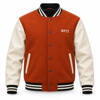 Veste universitaire personnalisée pour homme, veste bomber de style universitaire avec manches contrastées de qualité supérieure et logo personnalisé