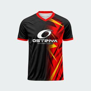Camiseta de Fútbol Ligera y Moderna con Cuello en V para Adultos, Ropa Deportiva Personalizada con Impresión de Nombre en Color Sólido, Alta Calidad - Product Image 5