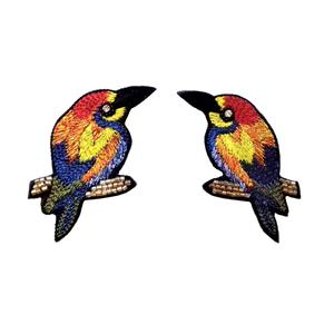 Fashion Jewelry <b>Seed</b> Bead Embroidered Earrings From India Handmade Earrings for Women and Girls <b>Birds</b> Style Multi Colour - Product Image 2